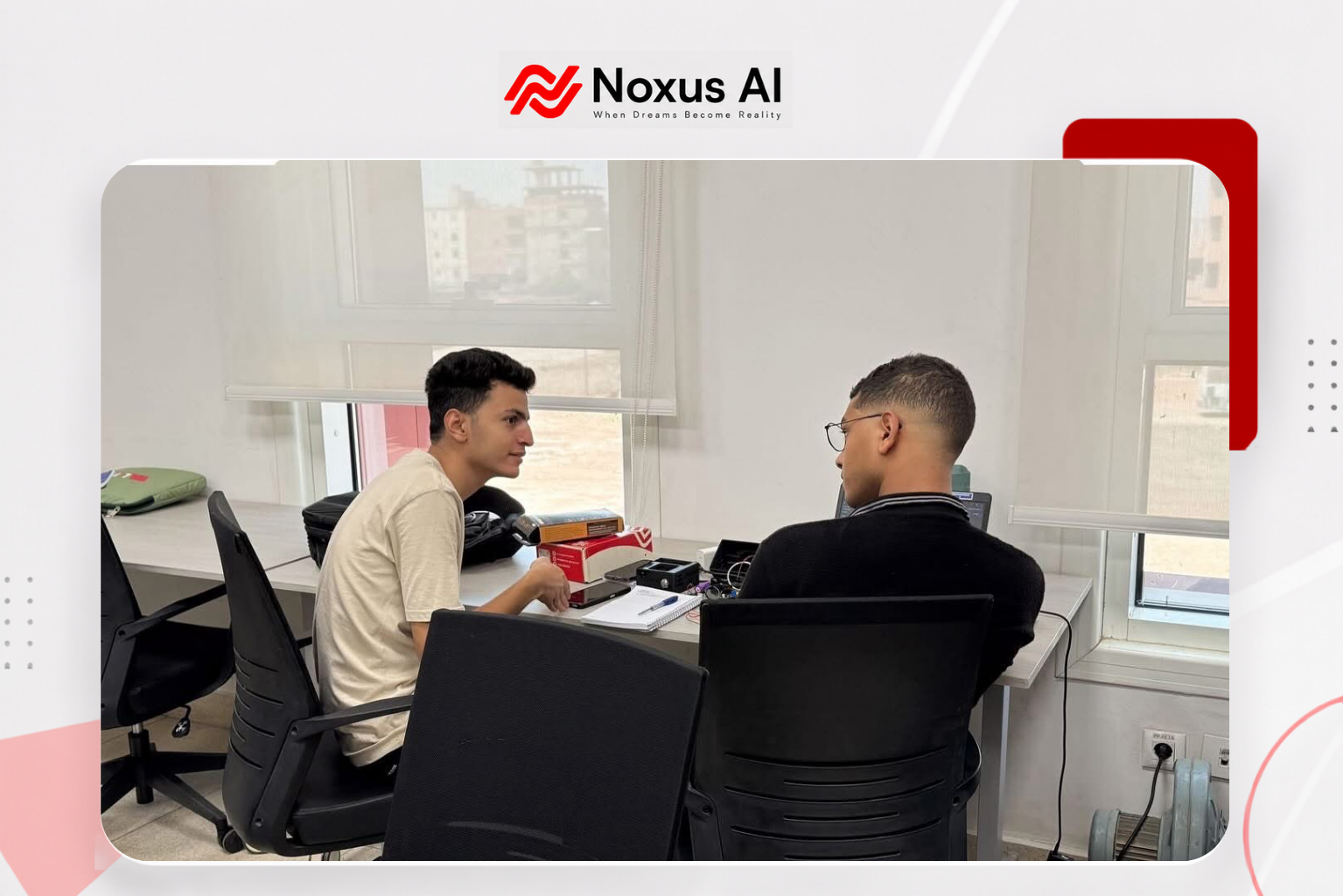 Noxus team collaborating on a project